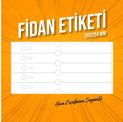 Fidan Etiketi 20x254 MM - Beyaz - Hepsigüvende.com