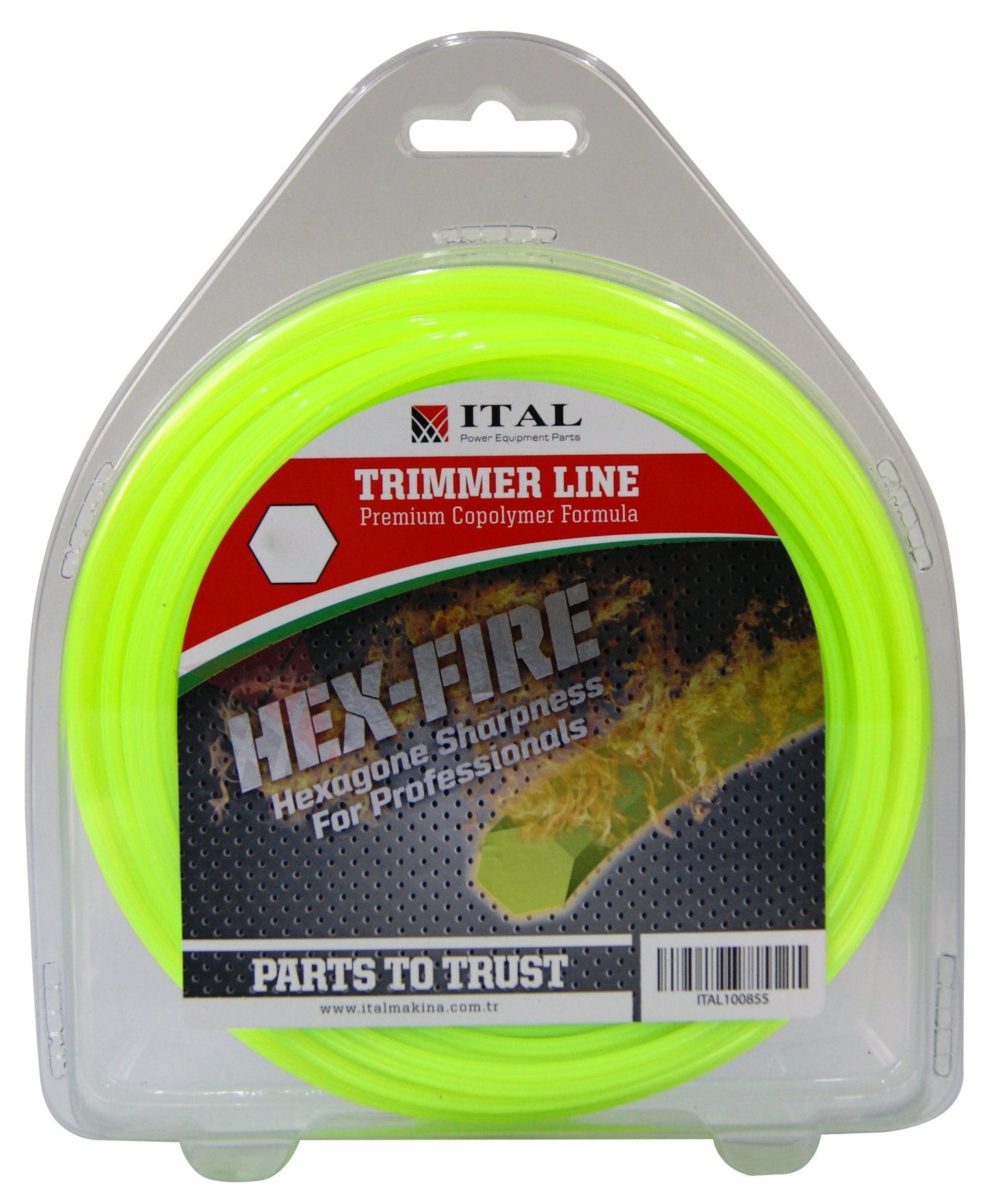 ITAL HEX-FIRE Ot Biçme Makinesi Misinası - Altı Köşe - 3.5 MM - 38 Metre - Yeşil - Hepsigüvende.com