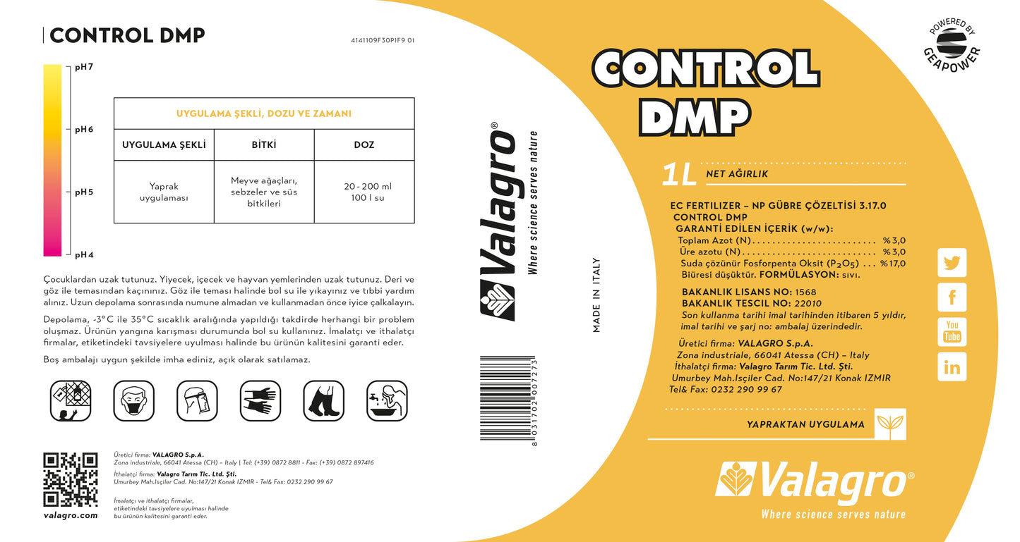 Valagro CONTROL DMP 1 LT. Yayıcı Yapıştırıcı